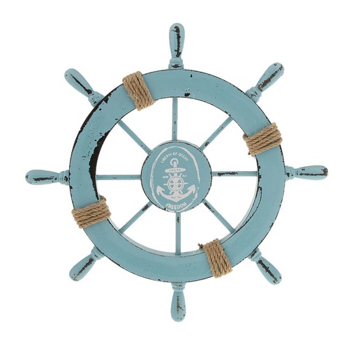 Gouvernail roue bateau - de,