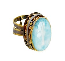 Bague cocktail Larimar pierre