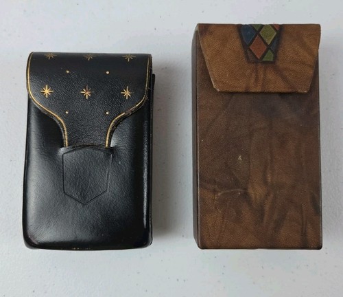 Vtg leather cigarette cases - vtg,
