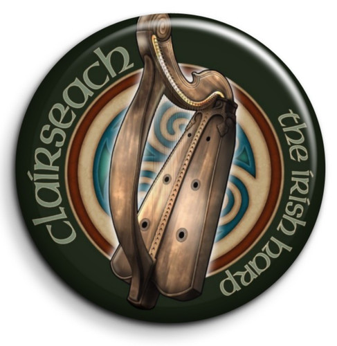 Culture celtique harpe badge - harpe,