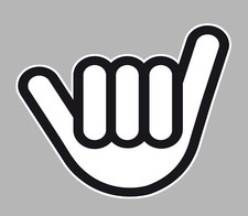 VW NO WORRY HAND 11cmx7,5cm DUB BOMB COMBI COX AUTOCOLLANT STICKER NA044BN