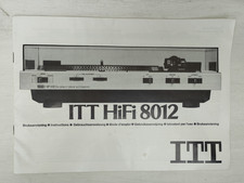 Mode d'emploi notice platine disque ITT 8012