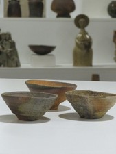 10/ LA BORNE Lot de 3 bols de Hervé Rousseau Céramique Grès