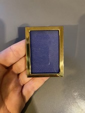 Petit cadre vintage rectangulaire metal doré portrait laiton et bakelite? Italy