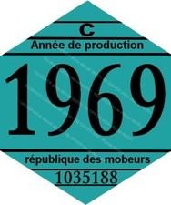 vignette 1969 pour mobylette