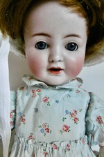 BÉBÉ CARACTÈRE ANCIEN ALT, BECK & GOTTSCHALCK TÊTE BISCUIT CORPS À BOULES 48 cm