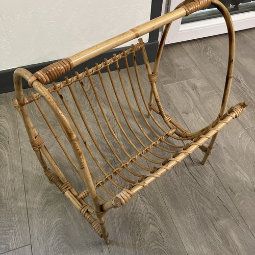 Porte revue rotin vintage - revue,