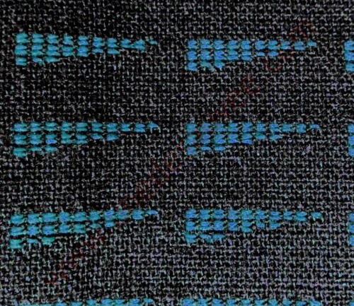 Tissu fanion bleu - tissu, central