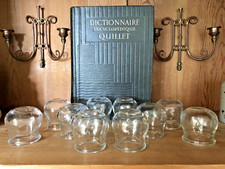 Lot de 10 Anciennes Ventouses Médicales en Verre - Authentiques et Vintage