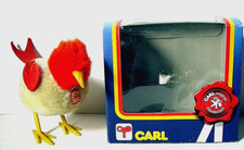 AUTOMATE CARL -RARE OISEAU PICORANT BEIGE ET ROUGE +BOITE - MADE IN WEST GERMANY