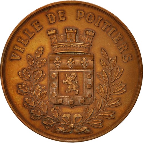 France medal poitiers city - medal,,