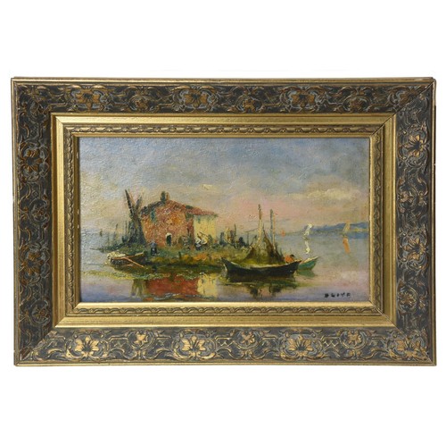 Scène port peinture à - de,