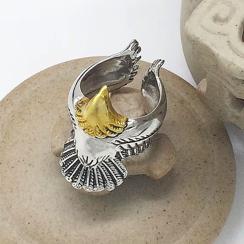 Bague homme aigle argent - 🔥,