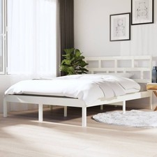 Cadre de Lit Bois de Pin Massif 90x200 cm Adulte Simple Sommier Chambre vidaXL