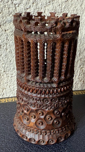 Noix corozo sculptée pot - corozo,