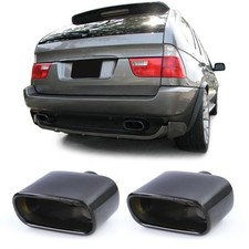 Échappement Sport Embout D'Échappement Inox Noir pour BMW X5 E53 Ab