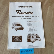 Fleurette camping-car prospectus catalogue publicité Trafic J5 C25