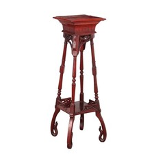 Perchoir Art Nouveau Ancien Noyer Porte-Vase du XIXe Siècle Original