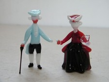 Rare figurines personnes marquis et marquise en verre de MURANO carnaval Venise