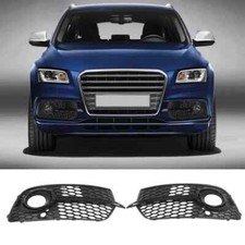 2 Grille phare antibrouillard avant nid abeille noir brillant pr audi Q5 SQ5