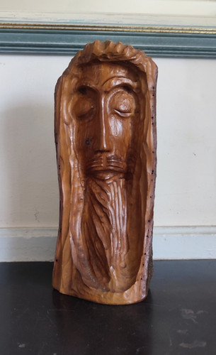 Sculpture bois tête - en,
