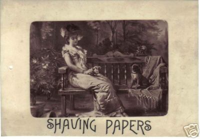 Old advertising shaving papers - shaving,