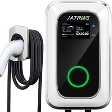 EV Chargeur Borne de Recharge Voiture Electrique 6m - 7kW 32A Monophasé Blanc