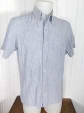 Chemise coton/nylon bleu rayé