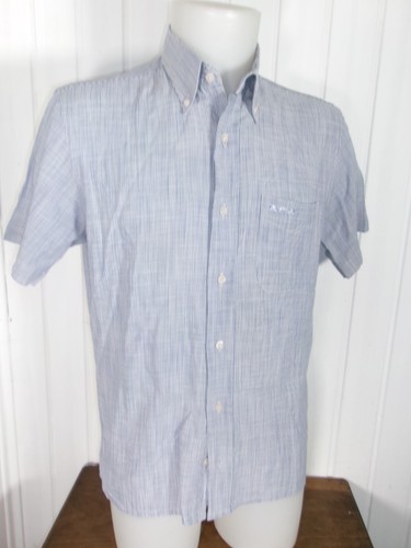 Chemise coton nylon bleu rayé - chemise,