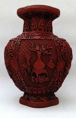 Chinese red lacquered