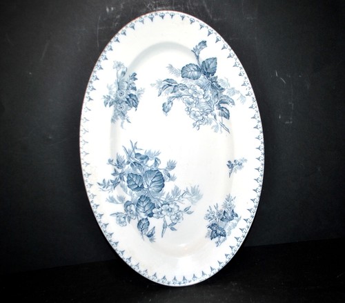 Sarreguemines flore plat ovale - sarreguemines,