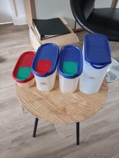 ?TUPPERWARE Boite Modulaire Verseuse Clapet  Couvercle  Vintage X 4