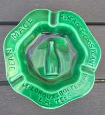 ANCIEN CENDRIER  CÉRAMIQUE  MUSCADET GROS PLANT JEAN MACÉ LOROUX BOTTEREAU 44430