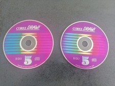 PC COMPUTER COREL DRAW 5 DISK 1 ET 2 1994 CD ROM