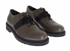 Ai _ Chaussures Gris Cuir Brun Laceups Résistant Caoutchouc Semelle EU37/US6.5