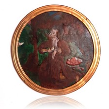 Email polychrome représentant Saint Jérôme – Limoges 15ème siècle