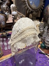 ancien bonnet coiffe en dentelle  epoque 1900