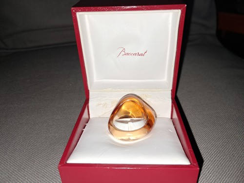 Bague cristal baccarat ambre - bague,