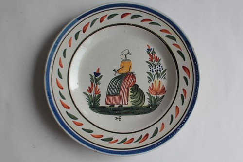 Ancienne assiette faïence - , hb