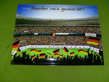   Plaque tôle hommage scène d'une coupe du monde 30 x 40 cm ETAT NEUF