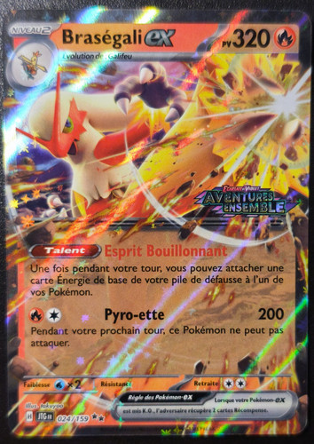Carte pokémon braségali - carte,