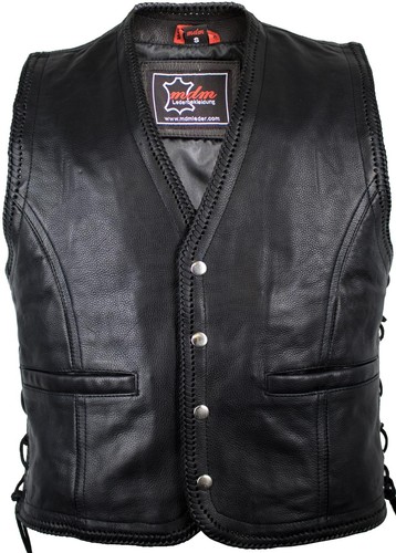 Gilet biker homme cuir - homme,