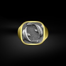 Bague chevalière homme - , en