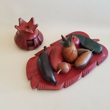 Plateau corbeille + 8 fruits