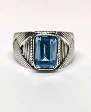 Aigue-Marine Chevalière 925