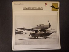 DEWOITINE HD 730 hydravion fiche aviation plane lobbycard carte avion