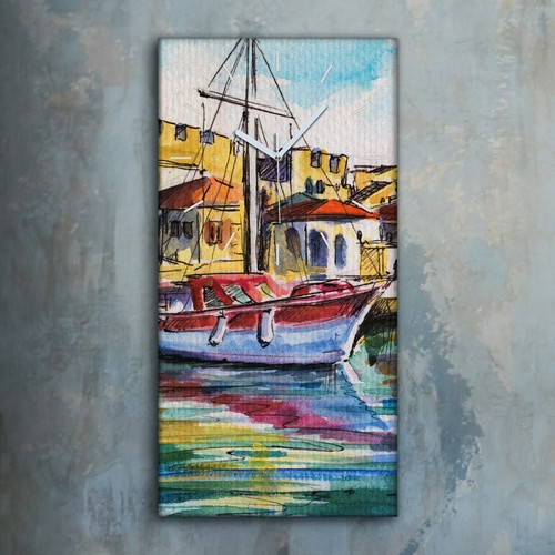 Horloge murale sur - , toile