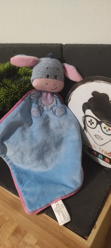 Doudou plat bourriquet bleu - plat,