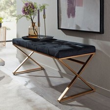 FineBuy Banc Velours 90 cm