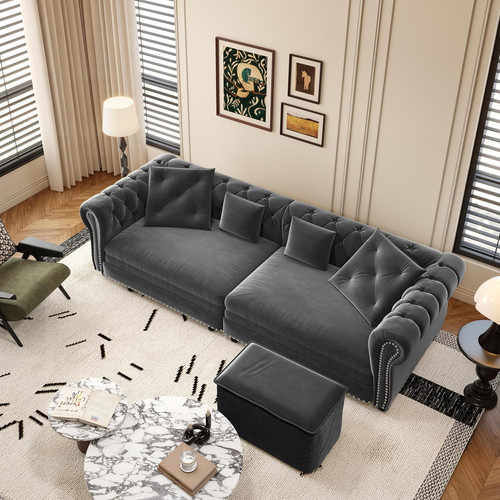 Oversized chesterfield - in,